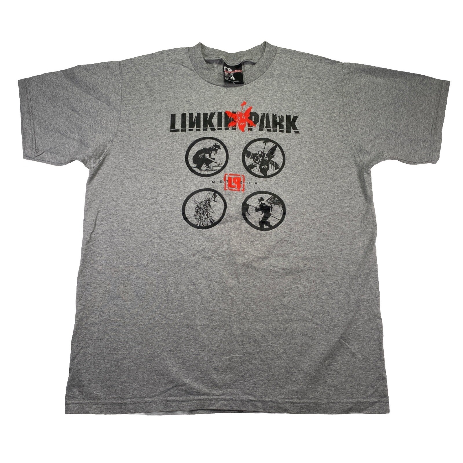 Vintage Linkin Park Lp Meteora T-Shirt Men's Large Gray Rare Iron Maiden Tag